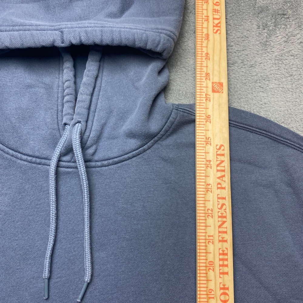 Hollister Hoodie Mens Large Relaxed Fit Blue Gray Fleece Pullover 297 - Picture 4 of 8